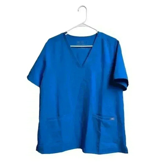 FIGS Technical Collection Royal Blue Scrub‎ Top - Picture 1 of 8